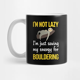 Funny Lazy Bouldering Rock Climbing Mug